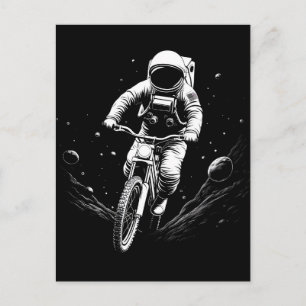 Postal De Anuncios Paseo en bicicleta del astronauta cósmico Aventura