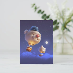 Postal De Anuncios Paseo en Globo Soñador: Bichon Sonriente en Globo