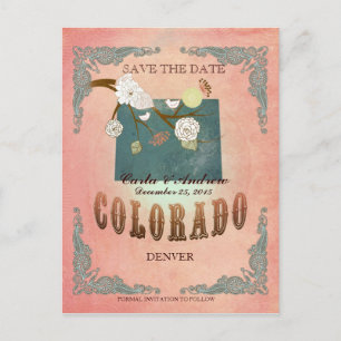 Postal De Anuncios Pastel Naranja Guardar Fecha - Mapa Con Lindos Páj