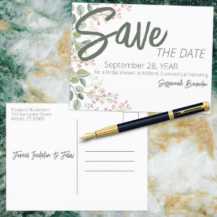 Postal De Anuncios Pastel Watercolor Floral Border Shower