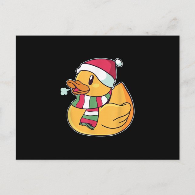 Postal De Anuncios Pato de Dub Navideño Lindo (Anverso)