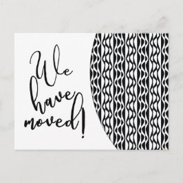 Postal De Anuncios Patrón de onda retro negro y blanco "Nos hemos mud