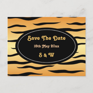 Postal De Anuncios Patrón de rayas de animal tigre