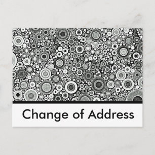 Postal De Anuncios Patrones blanco y negro Cambio de dirección
