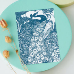 Postal De Anuncios Pavo real guardar la fecha