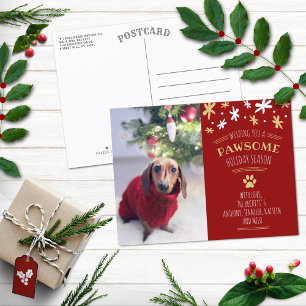 Postal De Anuncios Pawsome Holiday Season Mascota Holiday Photo