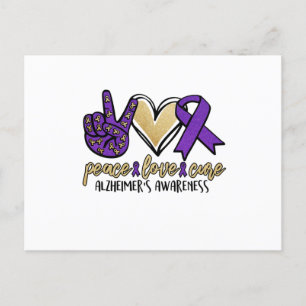 Postal De Anuncios Paz Amor Cura Conciencia del Alzheimer