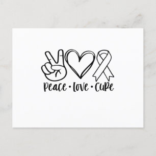 Postal De Anuncios Paz Amor Cura Listón Blanco