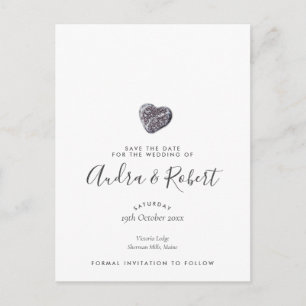 Postal De Anuncios Pebble Heart Discovery Save the Date