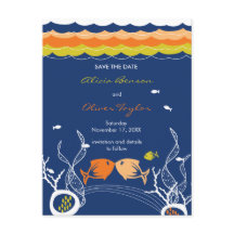 Peces besándose Coral Playa del Mar Save The Date