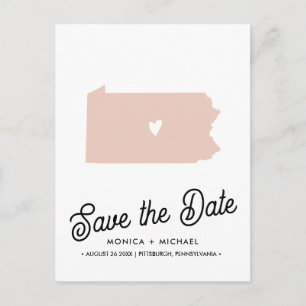 Postal De Anuncios PENNSYLVANIA Boda de destino del Estado CUALQUIER 