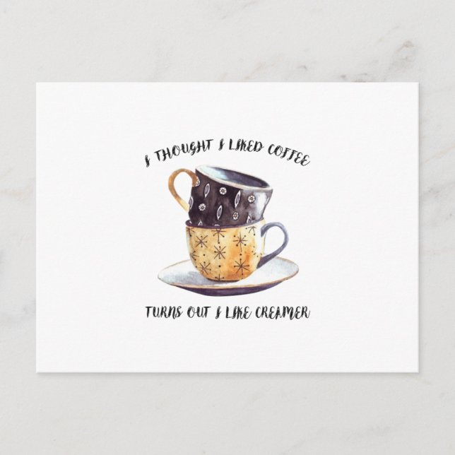 Postal De Anuncios Pensé Que Me Gustaba El Café (Anverso)