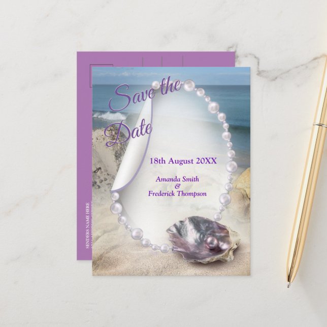 Postal De Anuncios Perlas de Nacar Fusionadas como Remolinos Líquidos (Anverso/Reverso In Situ)