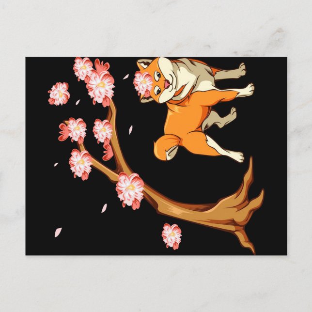 Postal De Anuncios Perro Shiba Inu Divertido | Regalo Significativo p (Anverso)