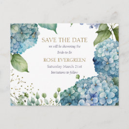 Postal De Anuncios Personaliza la ducha nupcial con hortensias azules