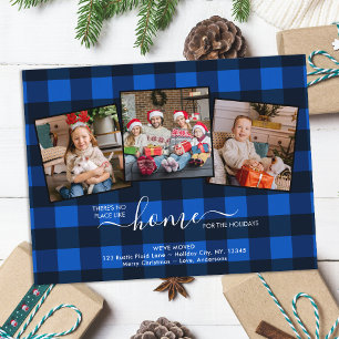 Postal De Anuncios Personalizado 3 Foto Nuevo hogar azul Plástico vac