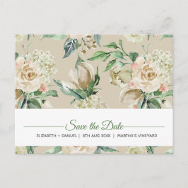 Postal De Anuncios Personalizado de patrón de color de agua Rosa crem