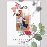 Postal De Anuncios Personalizado floral brillante Boda de fotos Guard<br><div class="desc">Personalizado Floral Brillante Fotos Boda Ahorra La Postales De La Invitación De Fecha.</div>