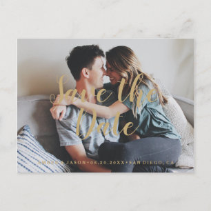 Postal De Anuncios Personalizado Fotografía romántica moderna Guardar