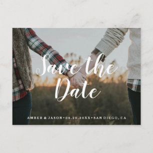 Postal De Anuncios Personalizado Fotografía romántica moderna Guardar
