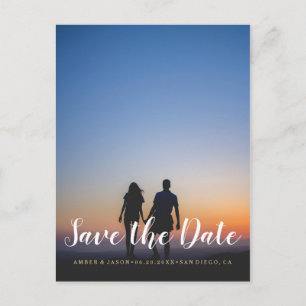 Postal De Anuncios Personalizado Fotografía romántica moderna Guardar