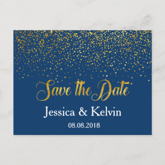 Postal De Anuncios Personalizado Relieve metalizado dorado de la Mari