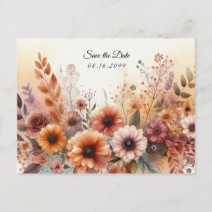 Postal De Anuncios Pétalos de Cosecha y Cielos Pintados