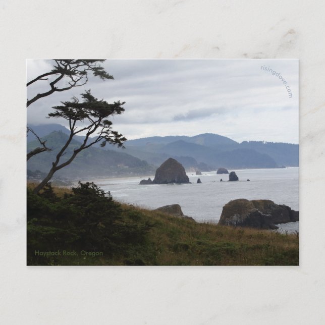 Postal De Anuncios Piedra Haystack, Oregón (Anverso)