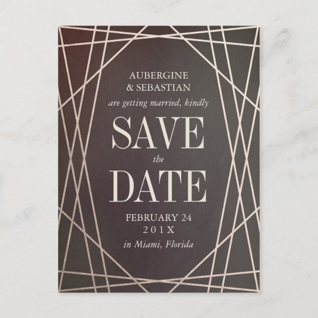 Postal De Anuncios Piedra Preciosa Opalina Oscura Ahorra la Fecha de  (Anverso)