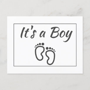 Postal De Anuncios Pies de Niño Moderno Minimalista Tipografía de Nac