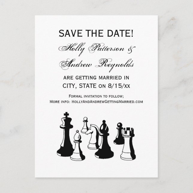 Postal De Anuncios Piezas de Ajedrez Arte Antiguo #2 (Anverso)