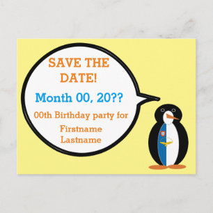 Postal De Anuncios Pingüino Parlanchín Azoreano Personalizado
