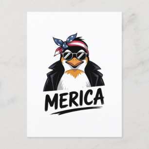 Postal De Anuncios Pingüino resiste a los pingüinos en protesta contr