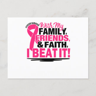 Postal De Anuncios Pink Ribbon Cancer Survivor Friends Family And Fai