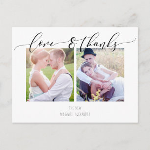 Postal De Anuncios PixDezines Agradecimiento de Boda/Caligrafía Moder