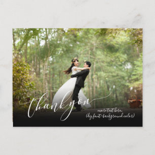 Postal De Anuncios PixDezines Agradecimiento de Boda/Caligrafía Moder