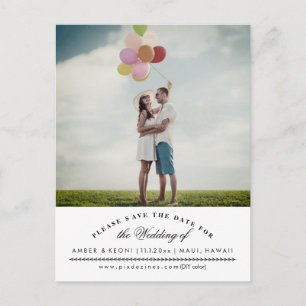 Postal De Anuncios PixDezines DIY color Guardar la Fecha