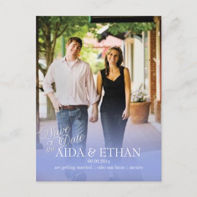 Postal De Anuncios PixDezines foto/fecha de guardado (Anverso)