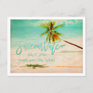Postal De Anuncios PixDezines/guarda nuestra fecha/playa tropical vin