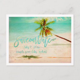 Postal De Anuncios PixDezines/guarda nuestra fecha/playa tropical vin