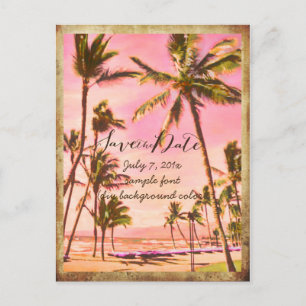 Postal De Anuncios PixDezines/guardar la fecha/vintage hawaii