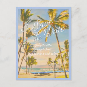 Postal De Anuncios PixDezines/guardar la fecha/vintage hawaii