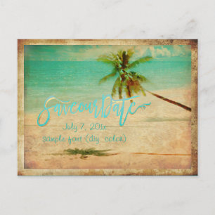 Postal De Anuncios PixDezines/salve nuestra playa tropical vintage