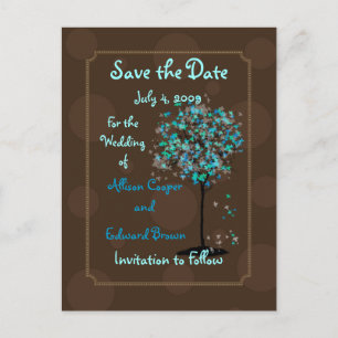 Postal De Anuncios PixDezines Save the Date/chocolates+blue