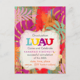 Postal De Anuncios PixDezines selva/graduación/luau/fiestaDIY