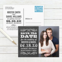 Pizarra Foto Dividida Save the Date