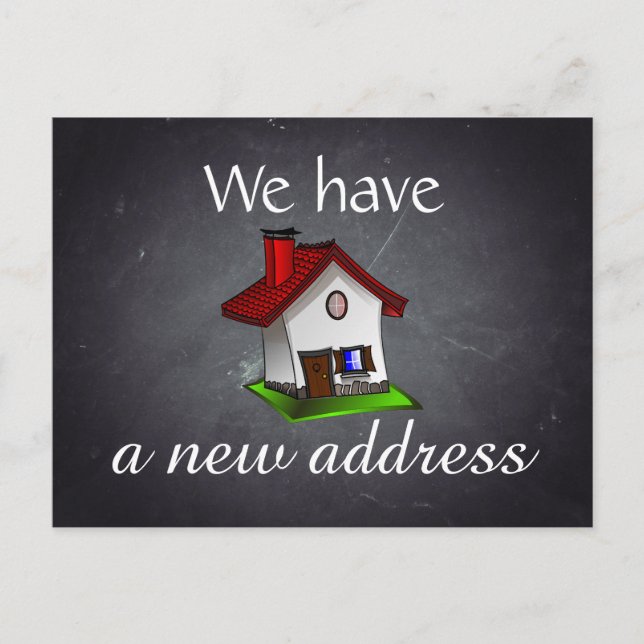 Postal De Anuncios Pizarra Tiza Tablero Retro Cambio de Dirección (Anverso)