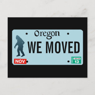 Postal De Anuncios Placa de Oregon Sasquatch