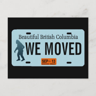 Postal De Anuncios Placa de Sasquatch de Columbia Británica