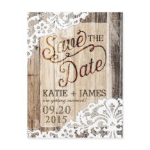 Planes de madera rústicos y encaje salvan la fecha